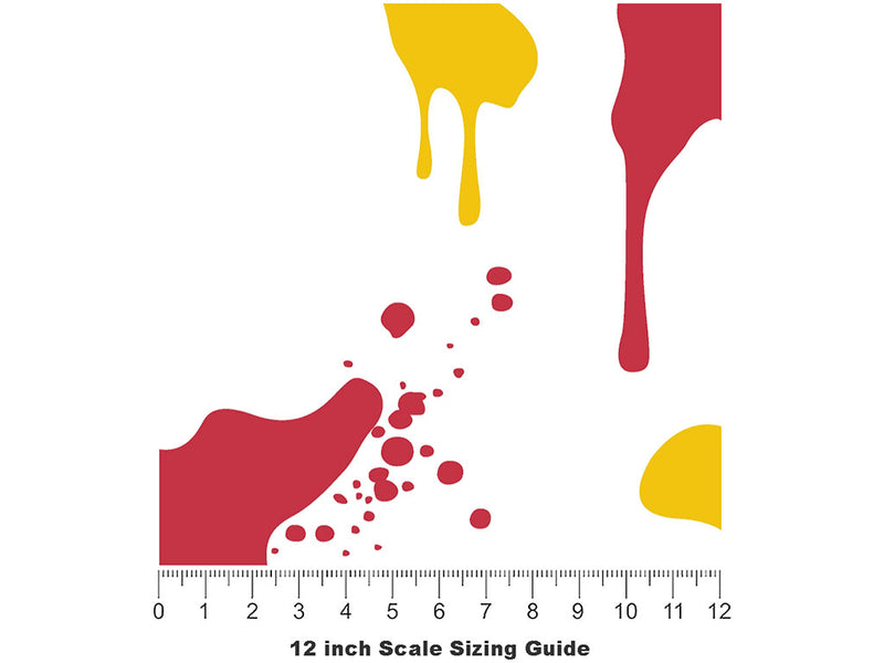 Red Graffiti Camouflage Vinyl Film Pattern Size 12 inch Scale~Rwraps Red Graffiti Camouflage Sizing Chart~3