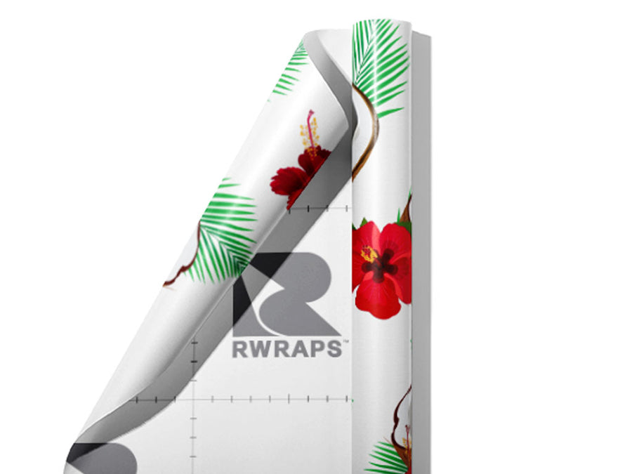 Red Hibiscus Fruit Wrap Film Sheets~Rwraps Series 914 Red Hibiscus Fruit Scrolled Sheet~3