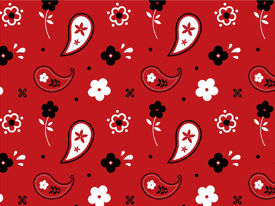 Red Kerchief Toy Room Vinyl Wrap Pattern~Rwraps Series 914 Digitally Printed Vinyl Wrap~0