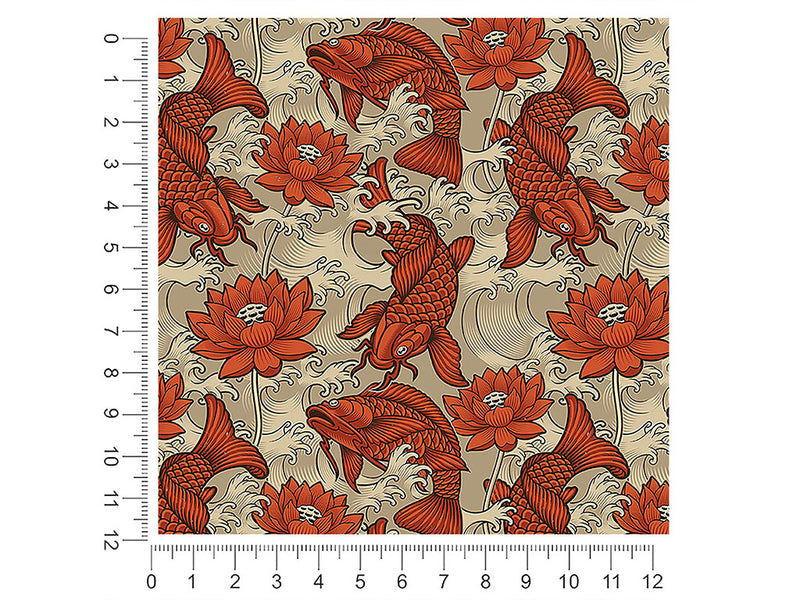 red koi salt water 1ft x 1ft Craft Sheets