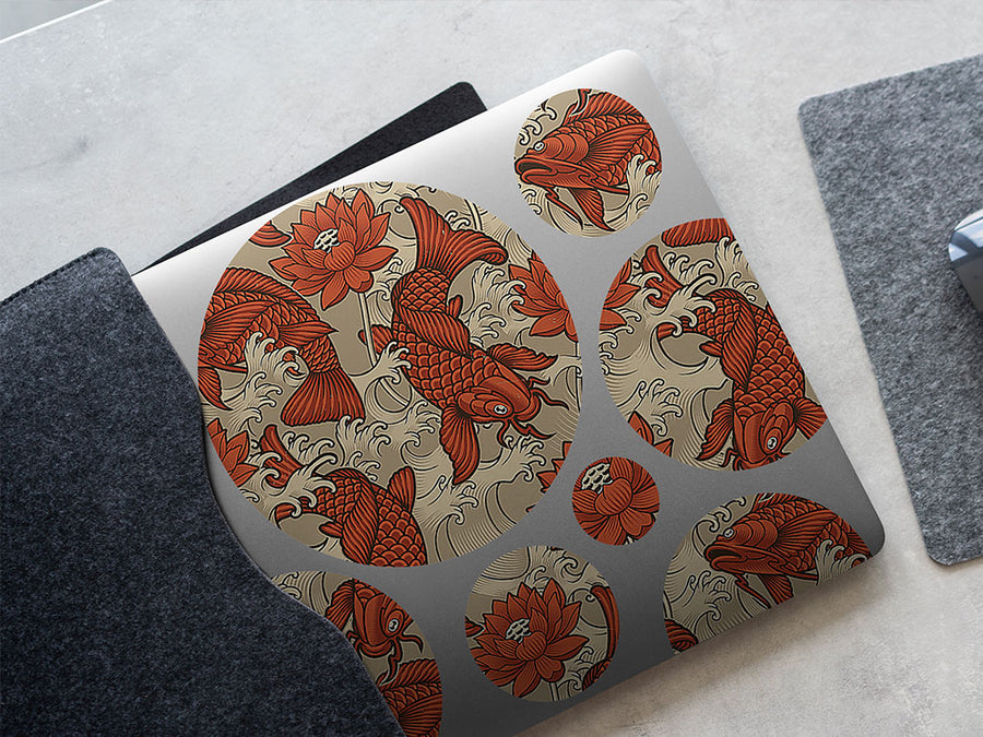 red koi salt water DIY Laptop Stickers