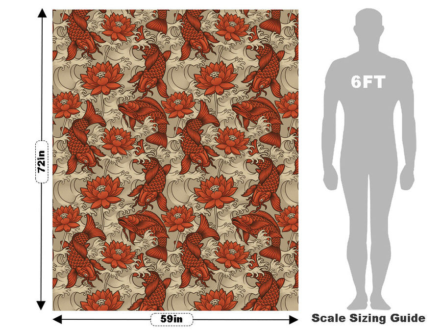 Red Koi Marine Life Vehicle Wrap Scale~Rwraps Series 914 Red Koi Marine Life Measurements~1