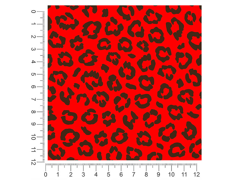 red leopard animal print 1ft x 1ft Craft Sheets