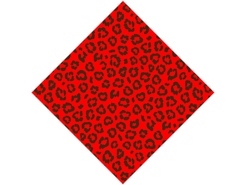 Red Leopard Vinyl Wrap Pattern