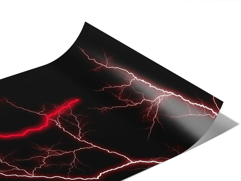 Red Lightning Vinyl Wraps~Rwraps Series 914 Digitally Printed Vinyl Wrap~1