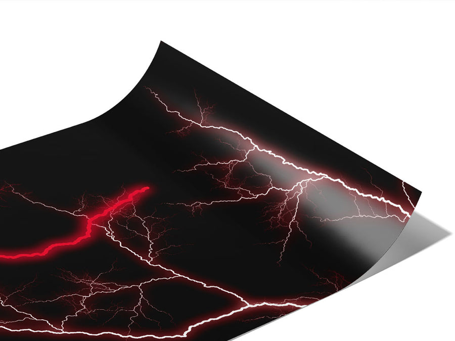 Red Lightning Vinyl Wraps~Rwraps Series 914 Digitally Printed Vinyl Wrap~1