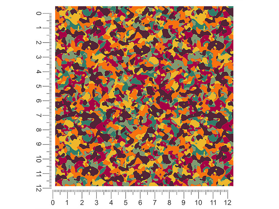 red napalm camouflage 1ft x 1ft Craft Sheets