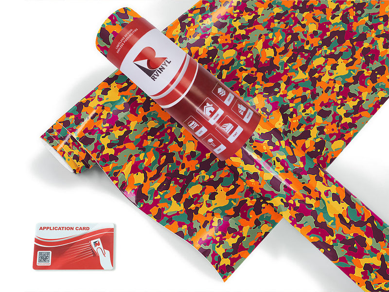 red napalm camouflage Craft Vinyl Roll