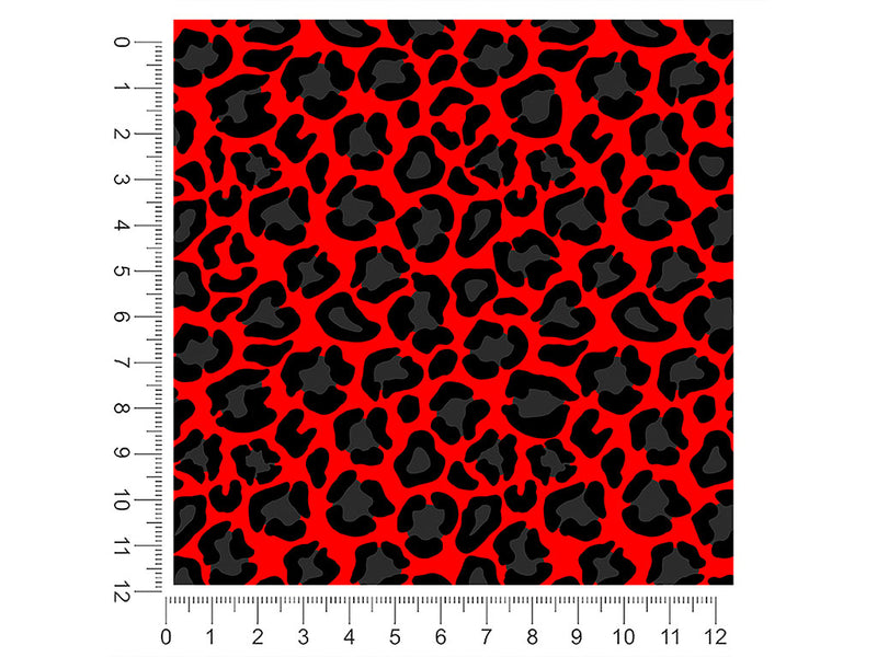 red panther animal print 1ft x 1ft Craft Sheets