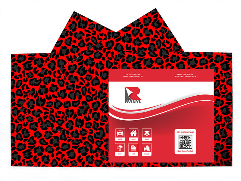 red panther animal print Craft Vinyl Sheet Pack