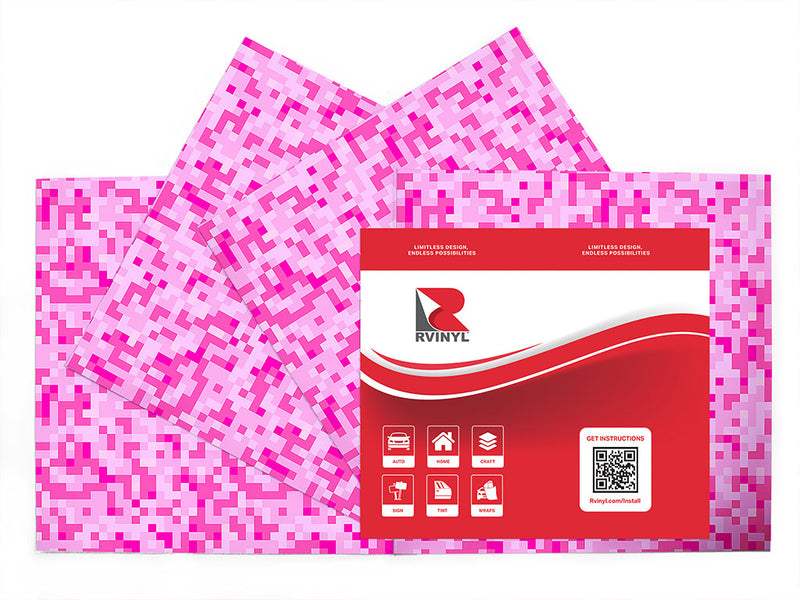 red purple pixel Craft Vinyl Sheet Pack