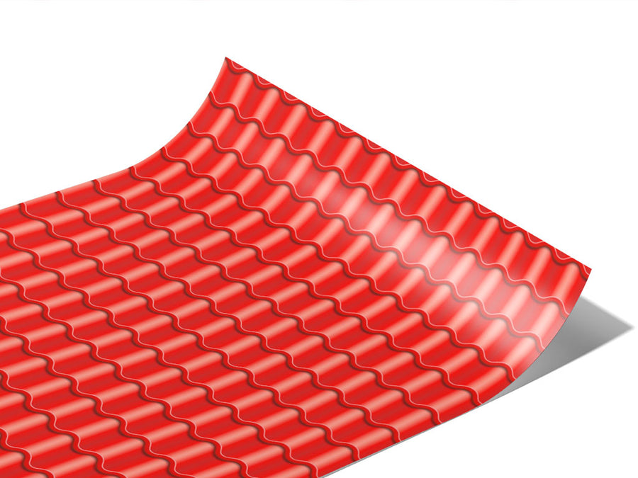 Red Tile Vinyl Wraps~Rwraps Series 914 Digitally Printed Vinyl Wrap~1