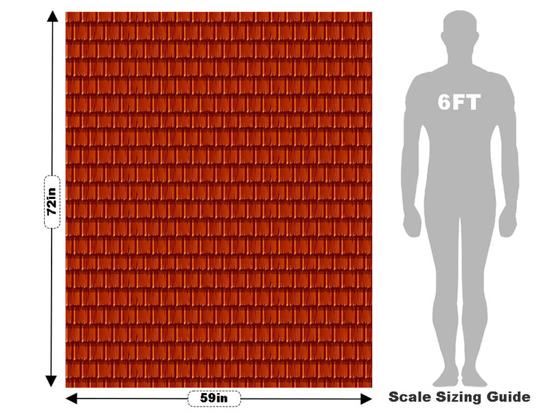 Red Shake Tile Vehicle Wrap Scale~Rwraps Series 914 Red Shake Tile Measurements~2