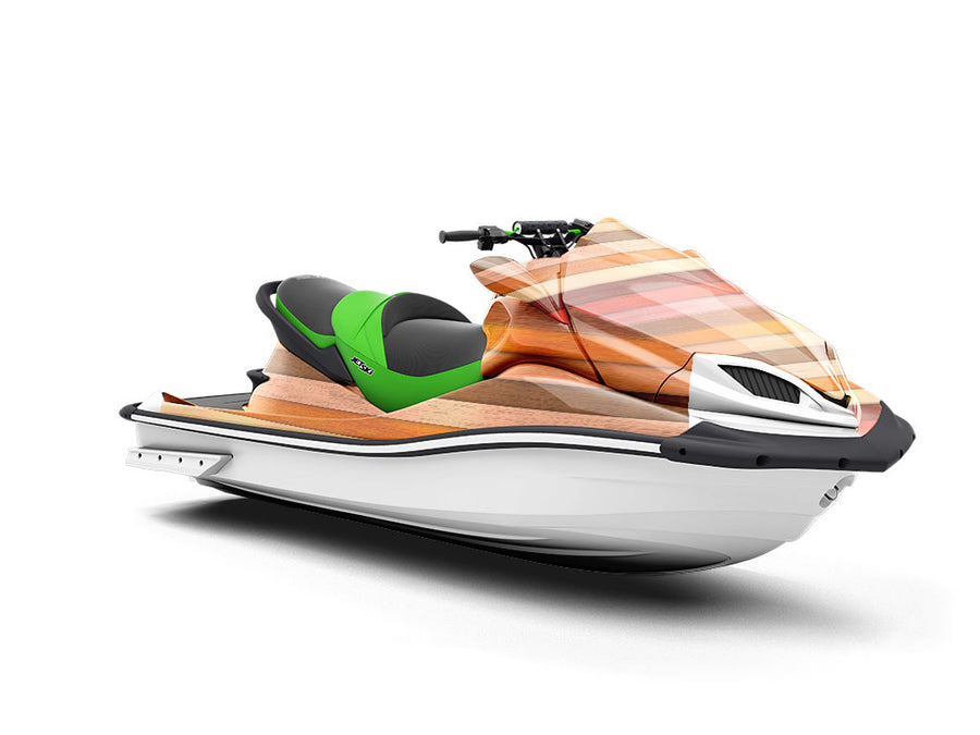 Redwood Gradient Wood Plank Jet Ski Vinyl Customized Wrap