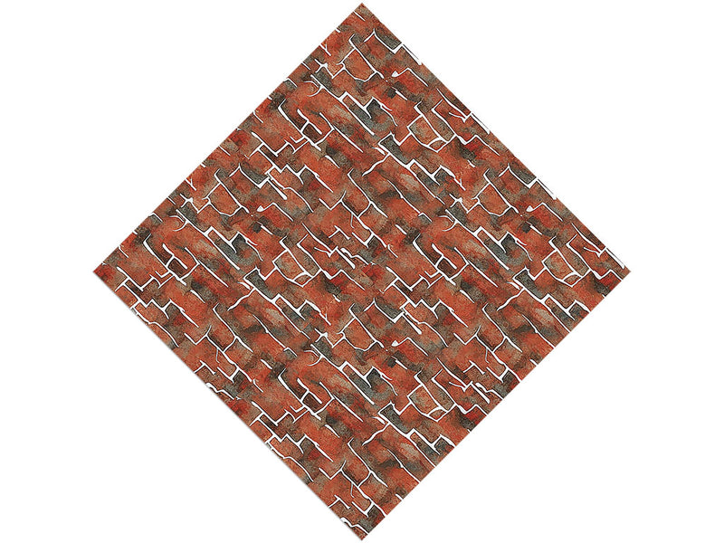 Redwood Red Brick Vinyl Wrap Pattern
