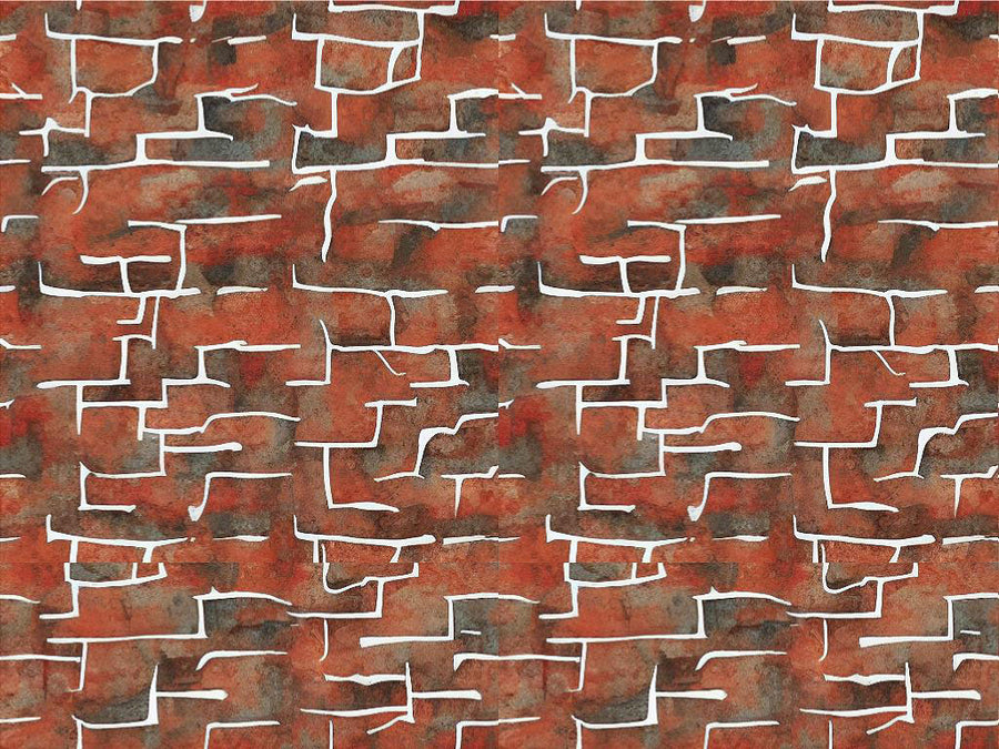 Redwood Red Brick Vinyl Wrap Pattern~Rwraps Series 914 Digitally Printed Vinyl Wrap~0