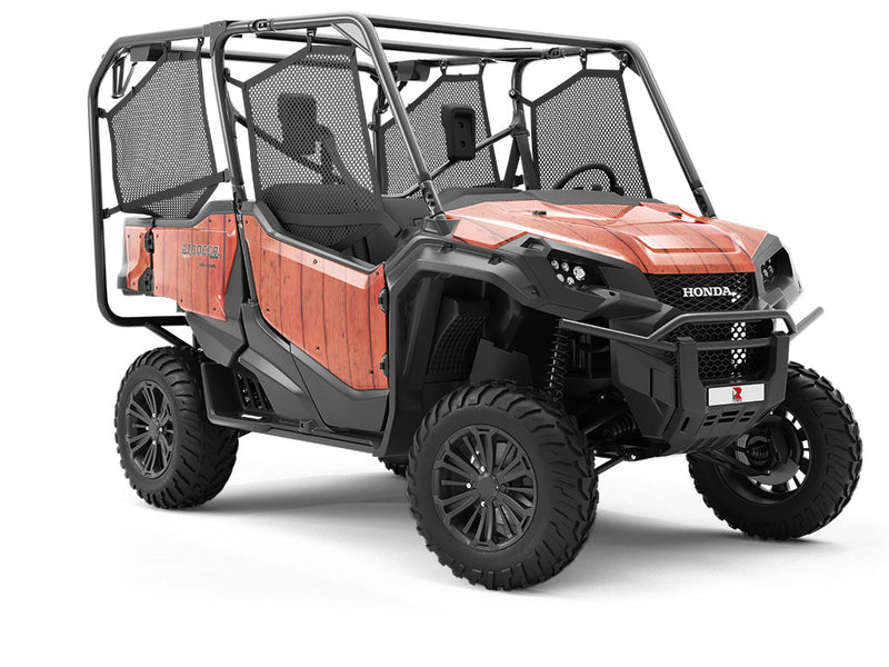 Redwood Wood Plank Utility Vehicle Vinyl Wrap
