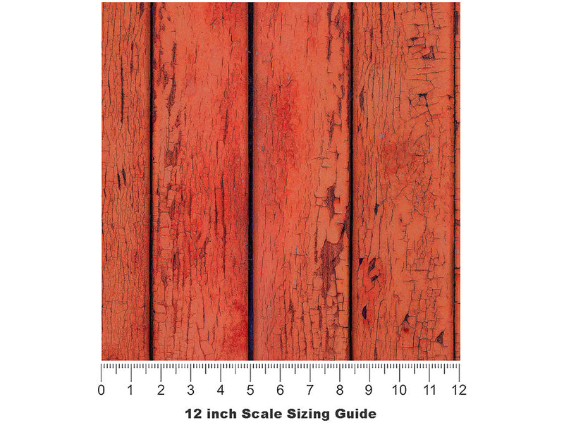 Redwood Wood Plank Vinyl Film Pattern Size 12 inch Scale~Rwraps Redwood Wood Plank Sizing Chart~3