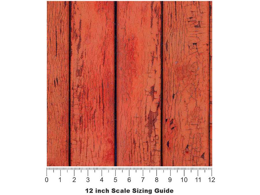 Redwood Wood Plank Vinyl Film Pattern Size 12 inch Scale~Rwraps Redwood Wood Plank Sizing Chart~3