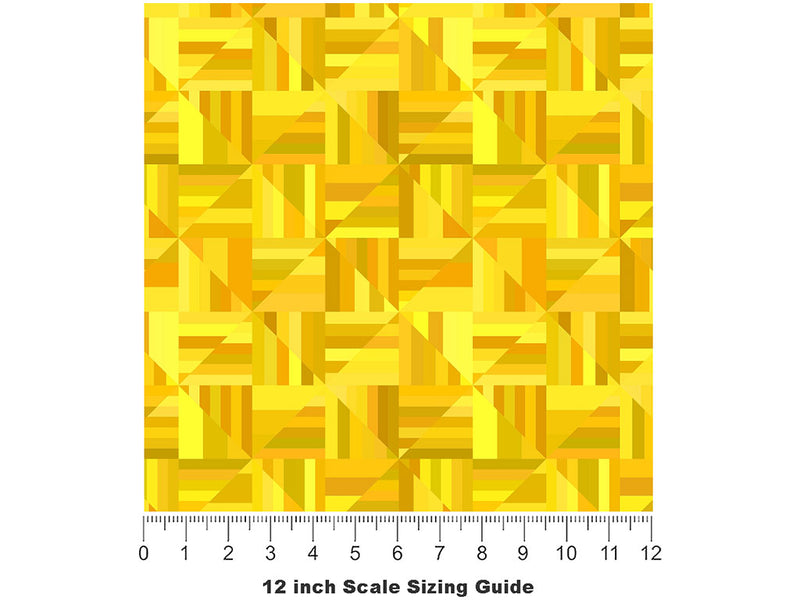 Refined Amber Mosaic Vinyl Film Pattern Size 12 inch Scale~Rwraps Refined Amber Mosaic Sizing Chart~2