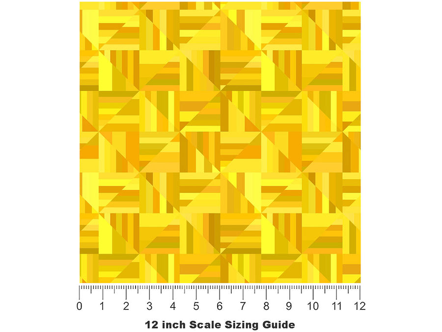 Refined Amber Mosaic Vinyl Film Pattern Size 12 inch Scale~Rwraps Refined Amber Mosaic Sizing Chart~2