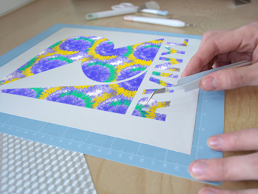 refracting light tie dye Easy Weed Craft Vinyl