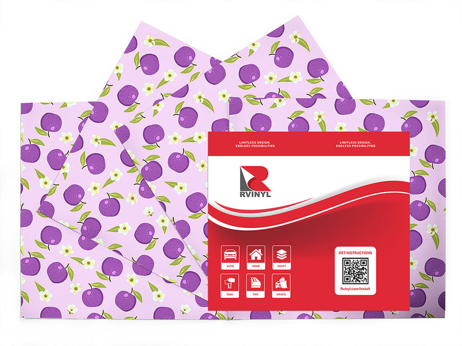 reine claude violette fruit Craft Vinyl Sheet Pack