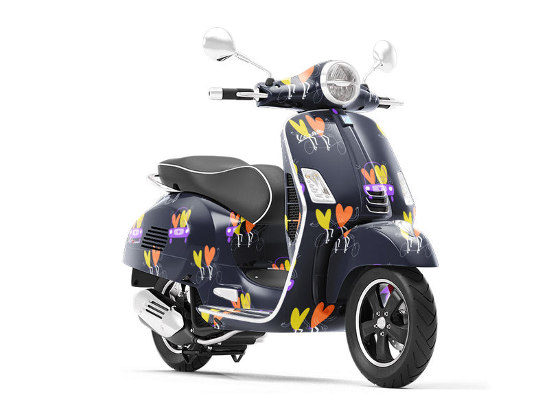 Relationship Goals Heart Vespa Scooter Wrap Film