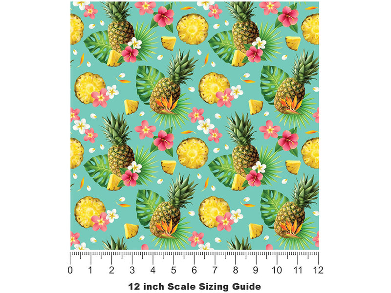 Relaxing Rondon Fruit Vinyl Film Pattern Size 12 inch Scale~Rwraps Relaxing Rondon Fruit Sizing Chart~2