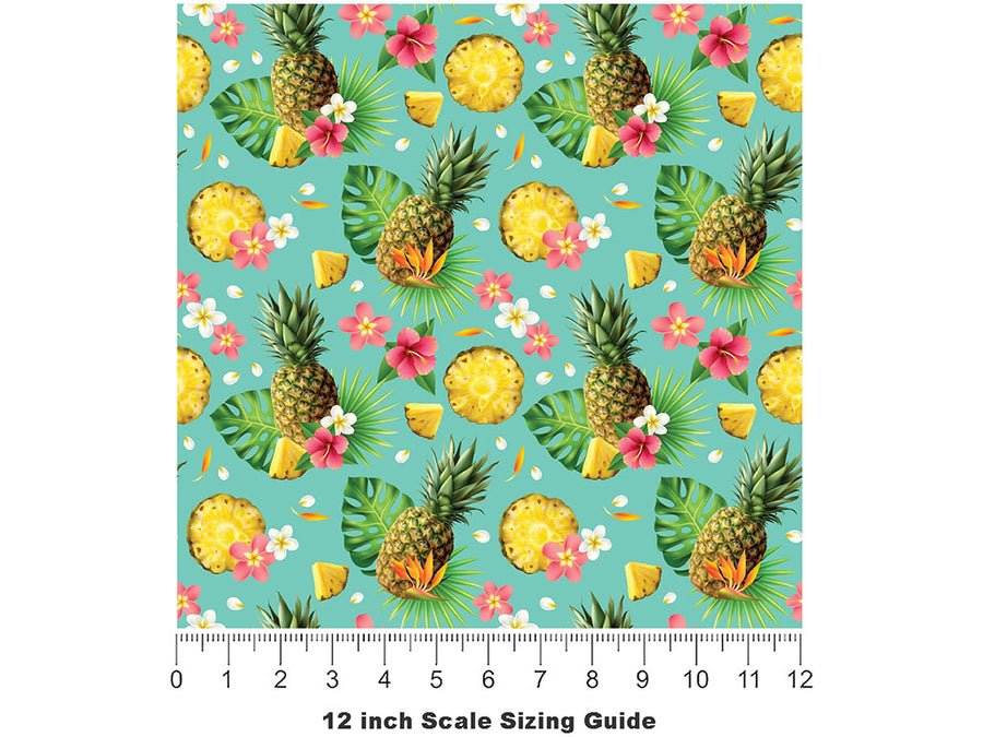 Relaxing Rondon Fruit Vinyl Film Pattern Size 12 inch Scale~Rwraps Relaxing Rondon Fruit Sizing Chart~2