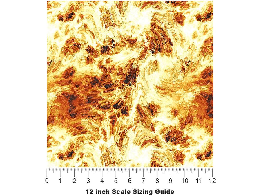 Remorseless Flames Lava Vinyl Film Pattern Size 12 inch Scale~Rwraps Remorseless Flames Lava Sizing Chart~2