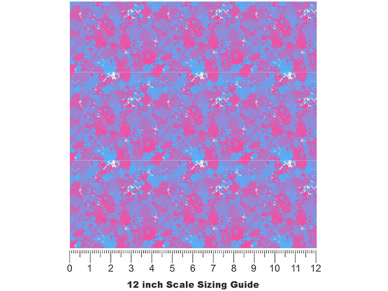 Restless Lovers Paint Splatter Vinyl Film Pattern Size 12 inch Scale~Rwraps Restless Lovers Paint Splatter Sizing Chart~2