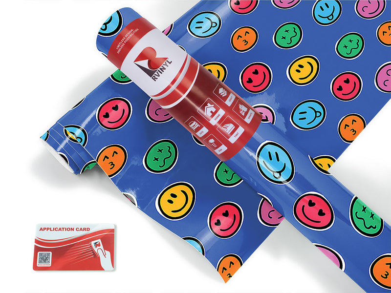 retro faces emoji Craft Vinyl Roll