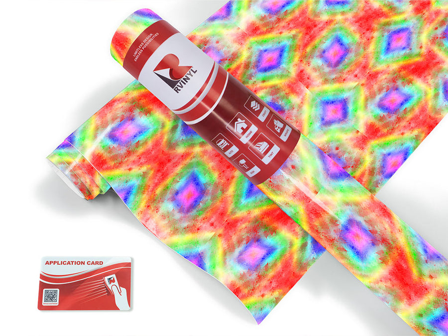 retro flashback tie dye Craft Vinyl Roll