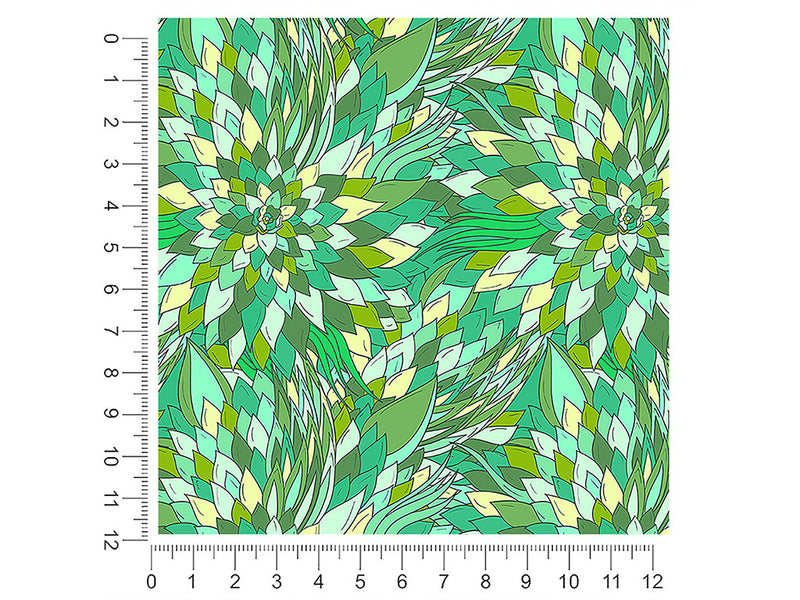 reverend green floral 1ft x 1ft Craft Sheets