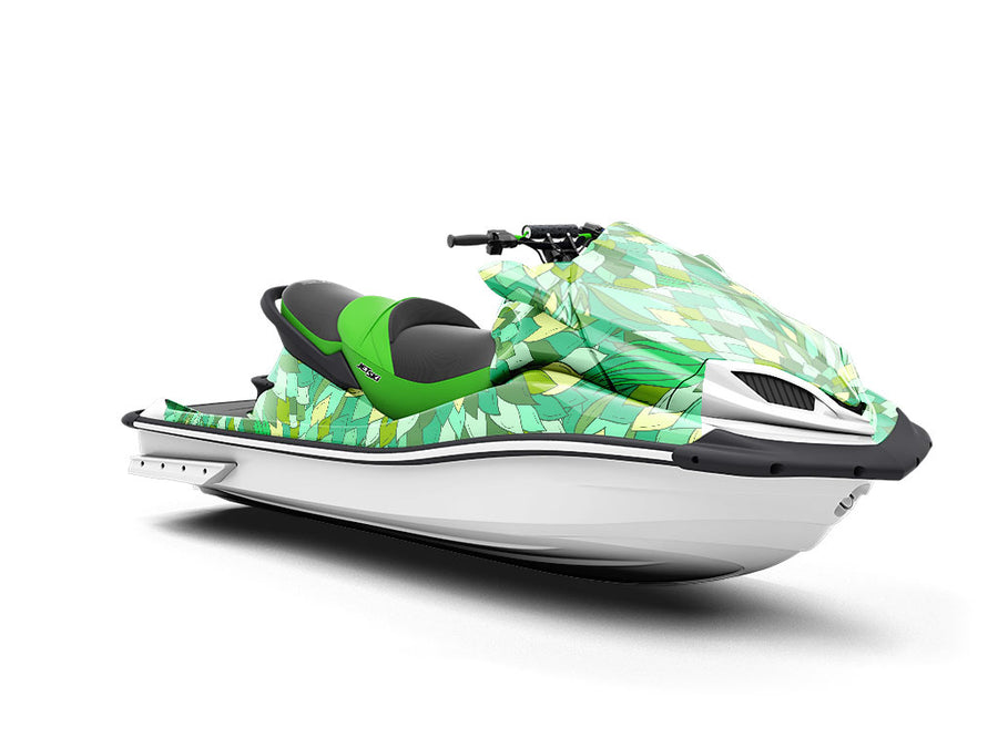 Reverend Green Floral Jet Ski Vinyl Customized Wrap