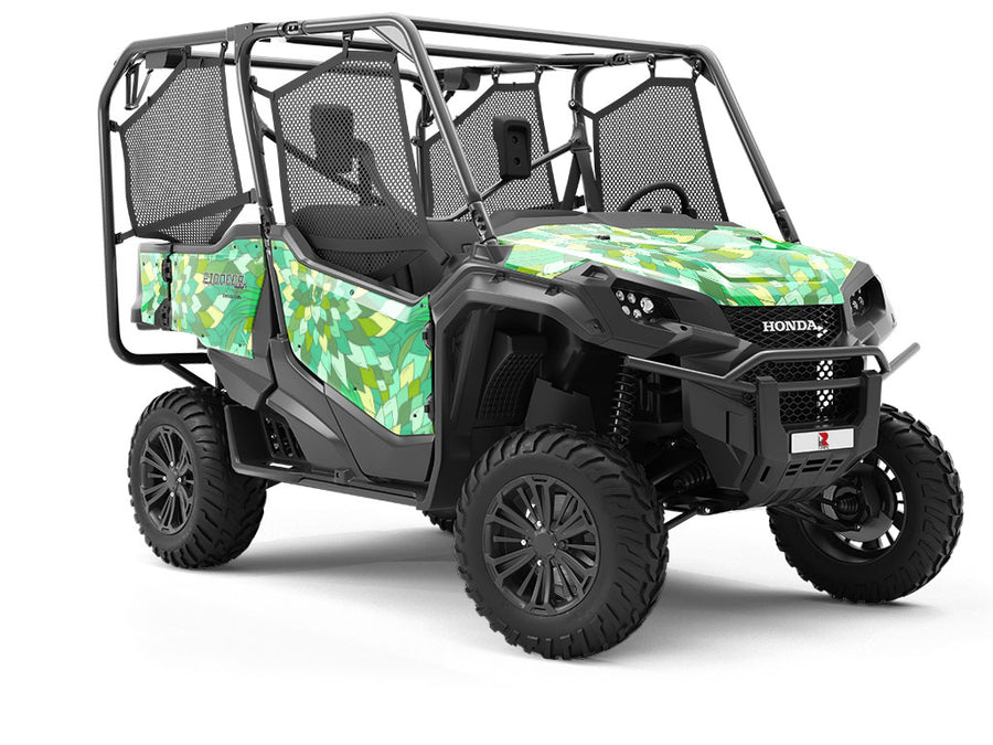 Reverend Green Floral Utility Vehicle Vinyl Wrap