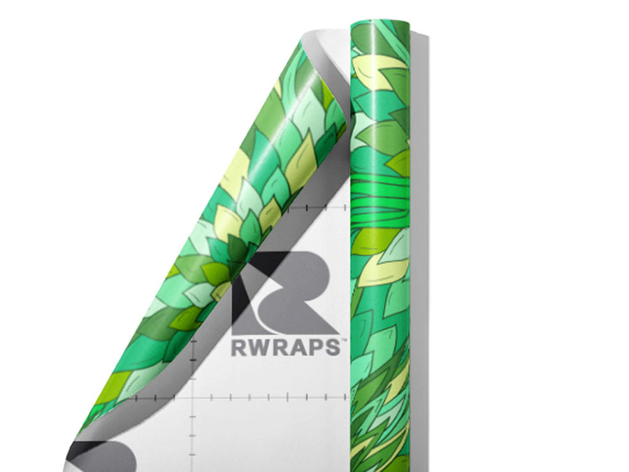 Reverend Green Floral Wrap Film Sheets~Rwraps Series 914 Reverend Green Floral Scrolled Sheet~3