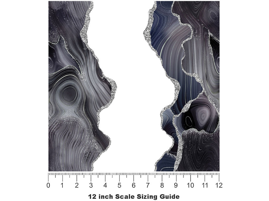 Rhyolite Gemstone Vinyl Film Pattern Size 12 inch Scale~Rwraps Rhyolite Gemstone Sizing Chart~2