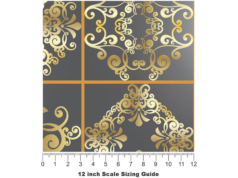 Rich Tile Vinyl Film Pattern Size 12 inch Scale~Rwraps Rich Tile Sizing Chart~3