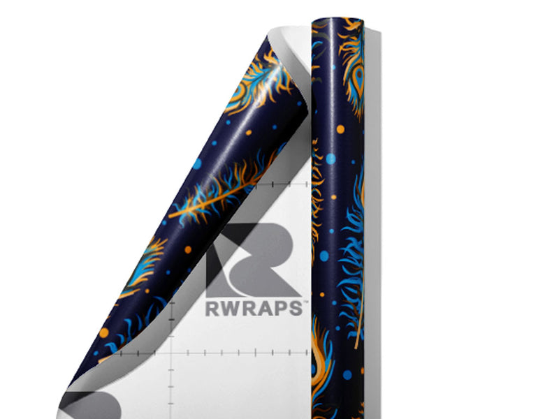 Richly Worn Birds Wrap Film Sheets~Rwraps Series 914 Richly Worn Birds Scrolled Sheet~3