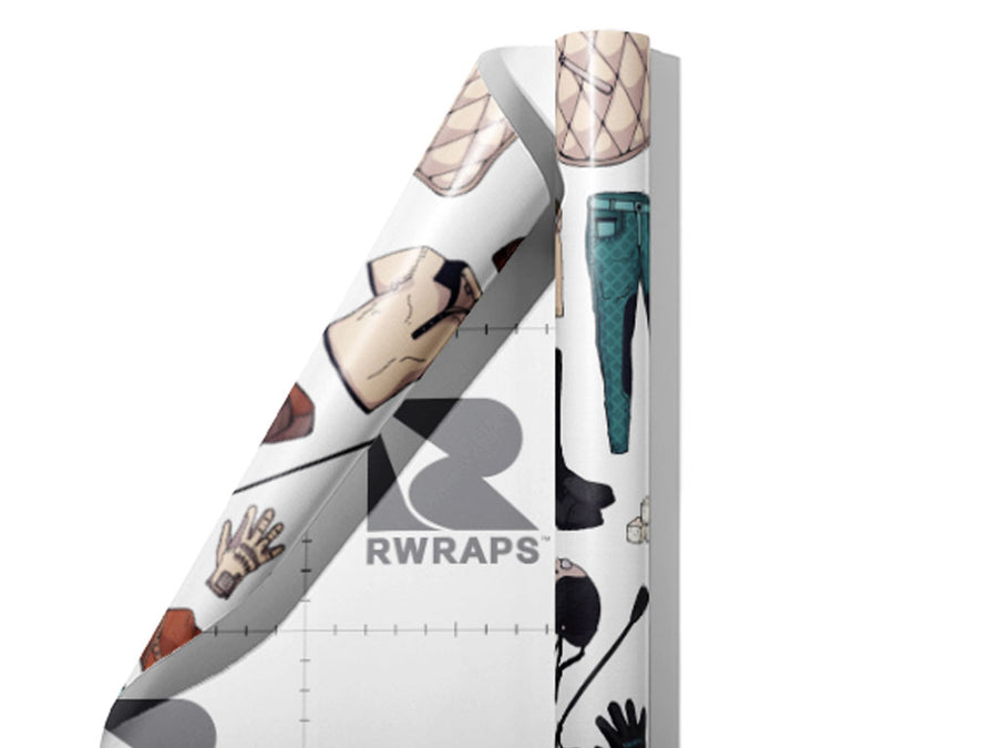 Riding Attire Sport Wrap Film Sheets~Rwraps Series 914 Riding Attire Sport Scrolled Sheet~3