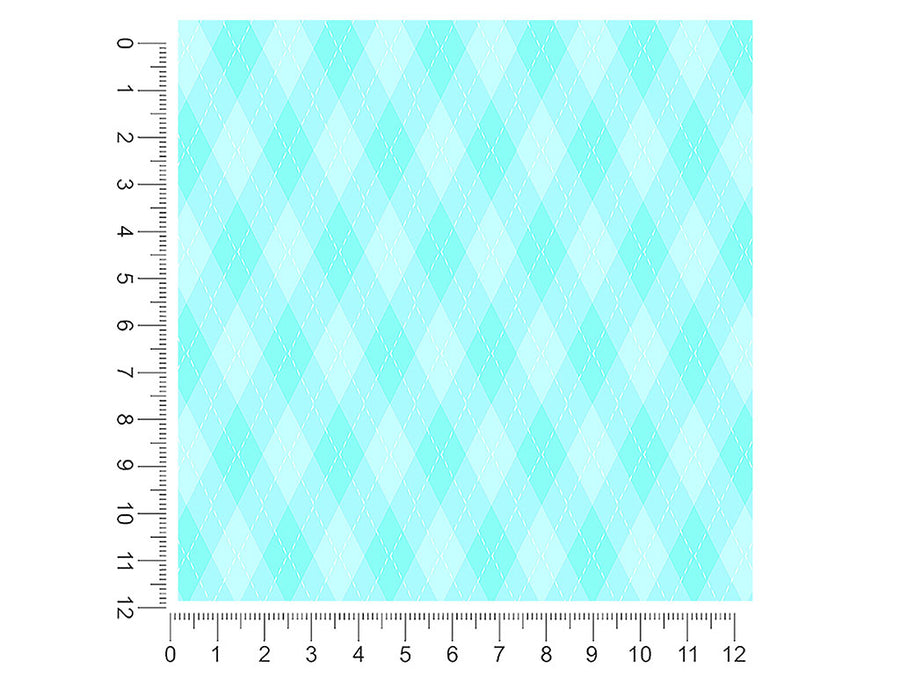 rigid aqua argyle 1ft x 1ft Craft Sheets