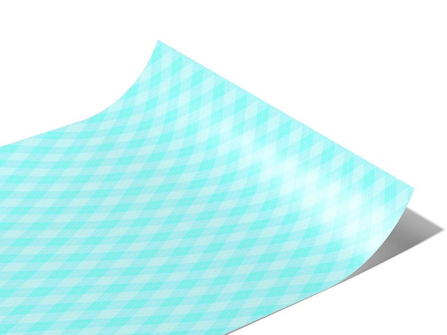 Rigid Aqua Argyle Vinyl Wraps~Rwraps Series 914 Digitally Printed Vinyl Wrap~0