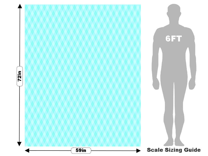 Rigid Aqua Argyle Vehicle Wrap Scale~Rwraps Series 914 Rigid Aqua Argyle Measurements~1
