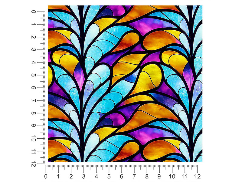 rising stalks stained glass 1ft x 1ft Craft Sheets