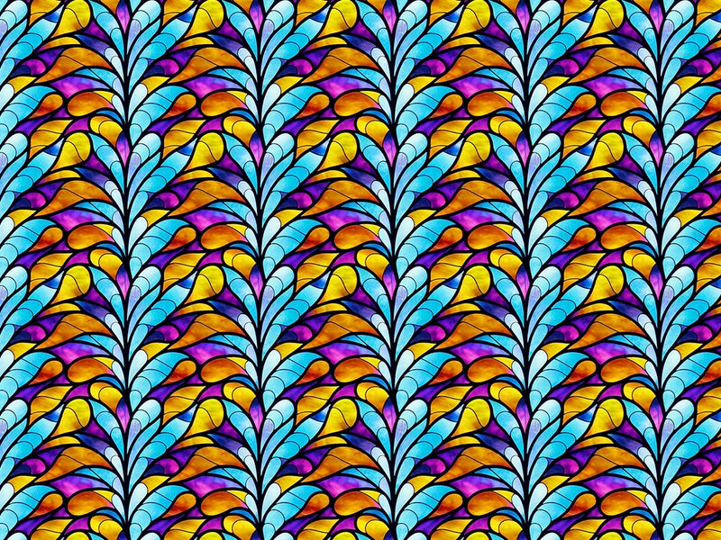 Rising Stalks Stained Glass Vinyl Wrap Pattern~Rwraps Series 914 Digitally Printed Vinyl Wrap~0