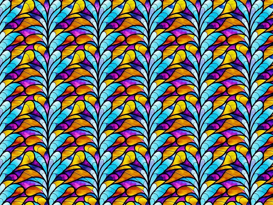 Rising Stalks Stained Glass Vinyl Wrap Pattern~Rwraps Series 914 Digitally Printed Vinyl Wrap~0