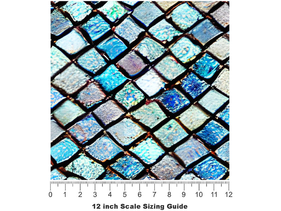 River Dragon Cobblestone Vinyl Film Pattern Size 12 inch Scale~Rwraps River Dragon Cobblestone Sizing Chart~3