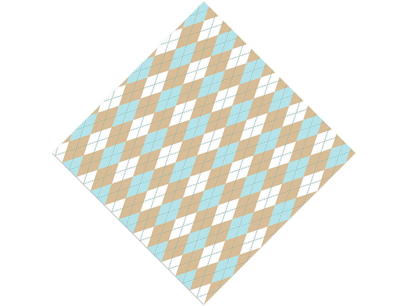 River Sandbank Argyle Vinyl Wrap Pattern